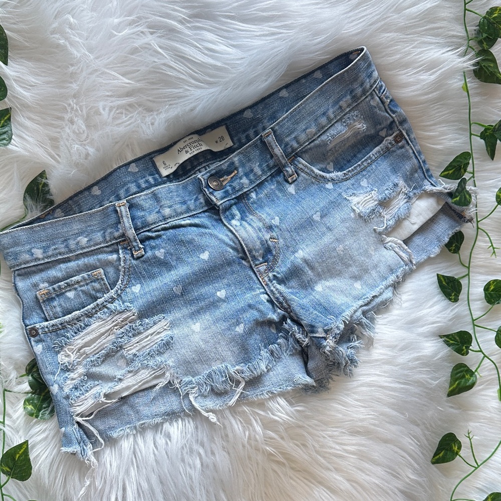 Abercrombie & Fitch Light Blue Jean Shorts